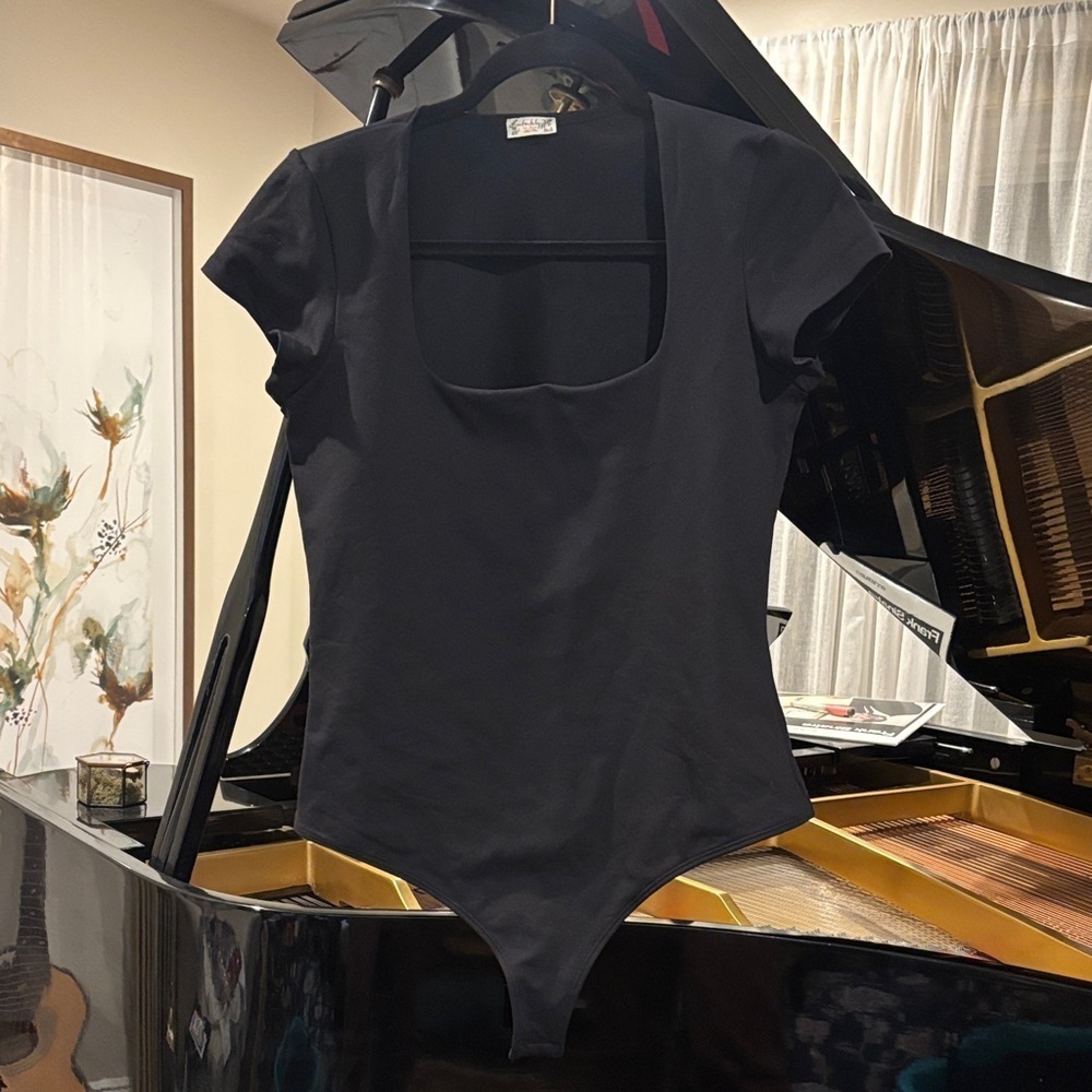 Free People Square Eyes bodysuit in black size x-large - Picture 4 of 5